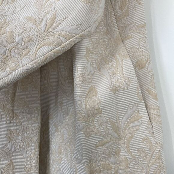 CLEARANCE Appleseeds Women's Blazer Size 12 Cream Embroidered Floral Work Wear - Picture 3 of 6